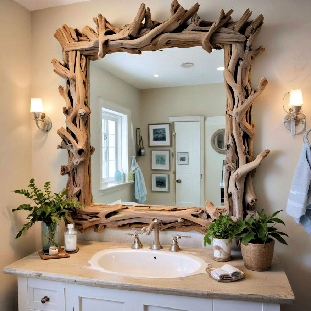 driftwood mirrors for coastal flair