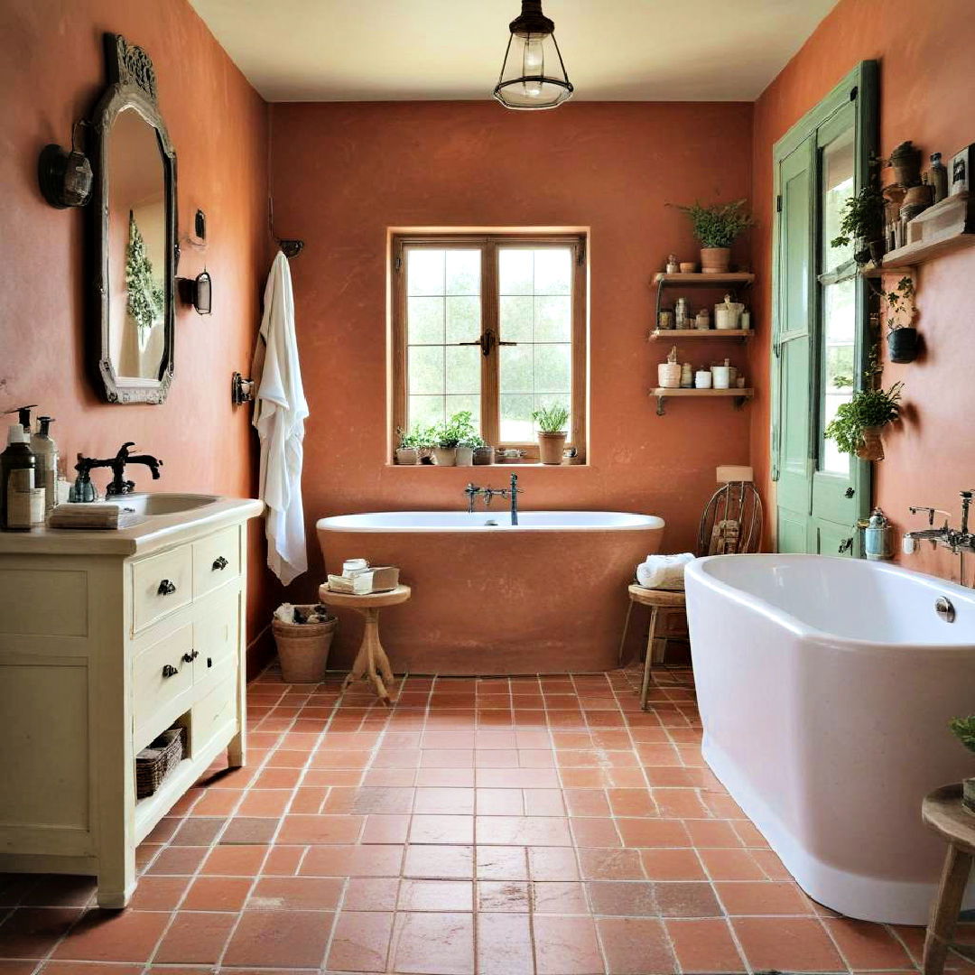 earthy terracotta flooring for warmth