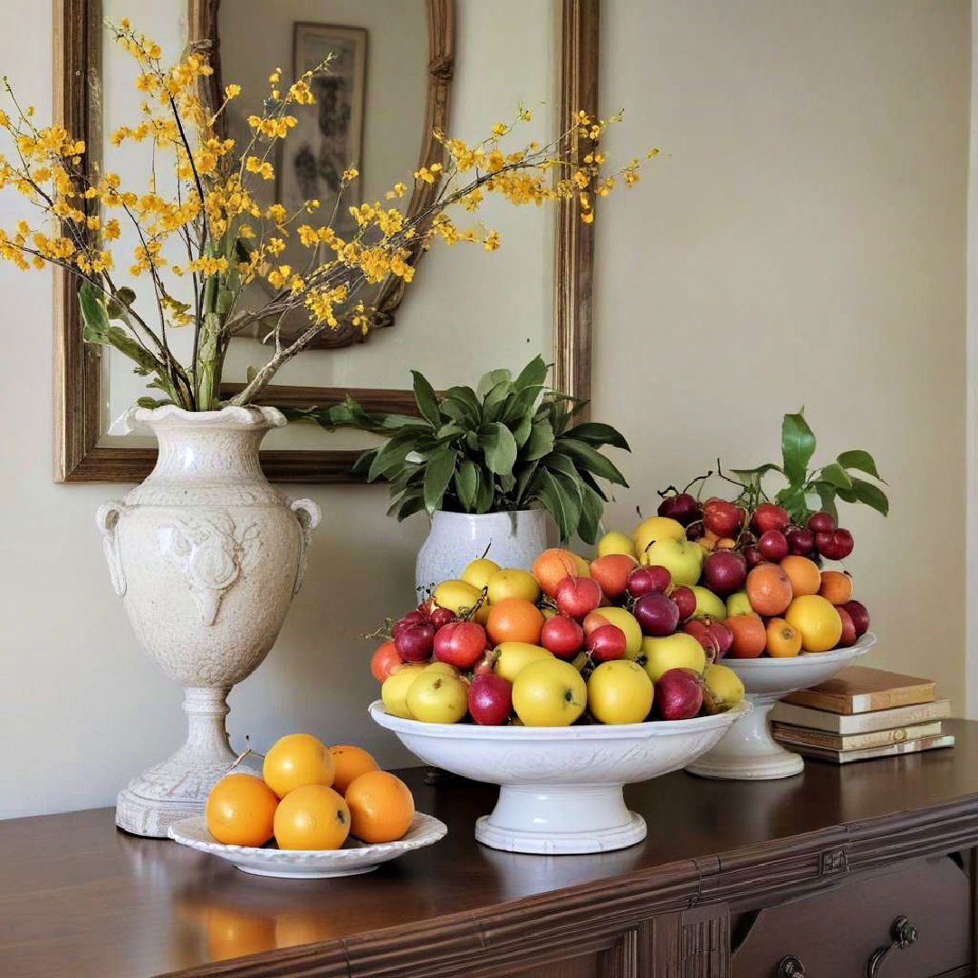 elegant bowls of fruit