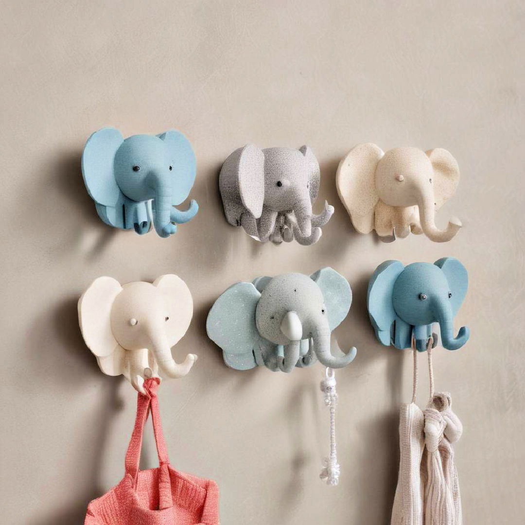 elephant themed wall hooks