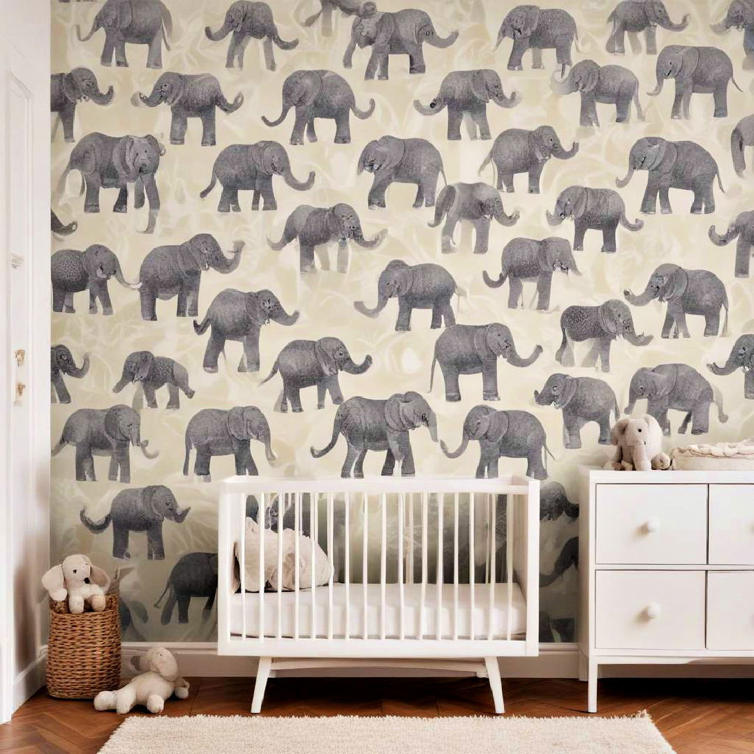 elephant themed wallpaper