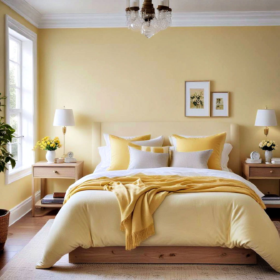 embrace sunny vibes with pale yellow walls