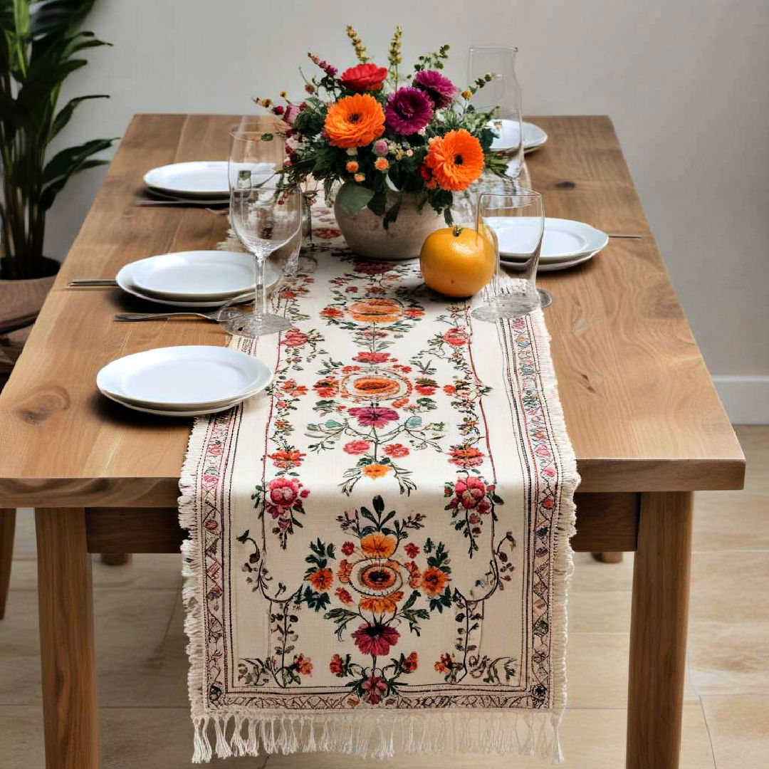 embroidered table runners