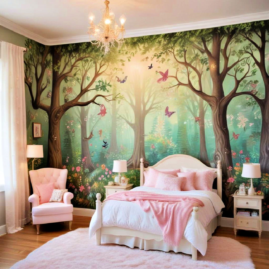 enchanted forest mural