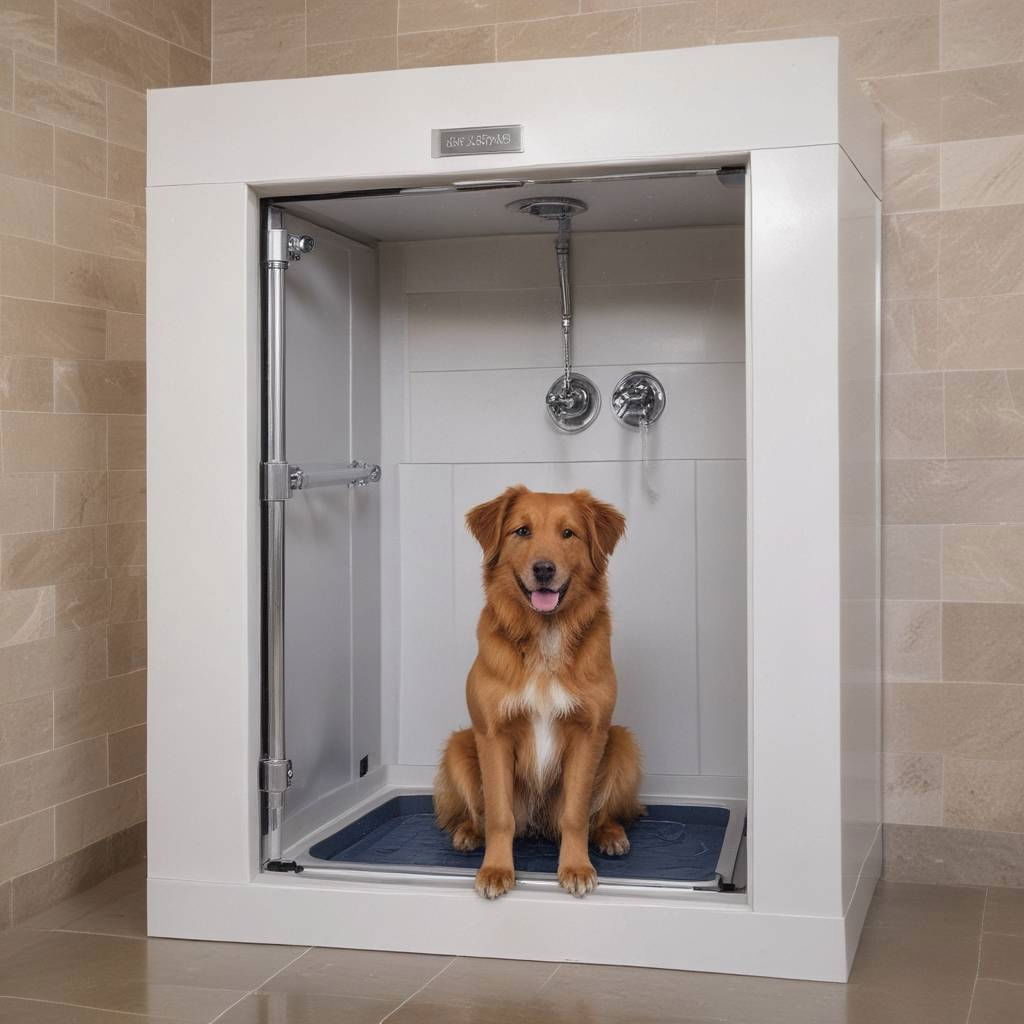 enclosed dog wash unit