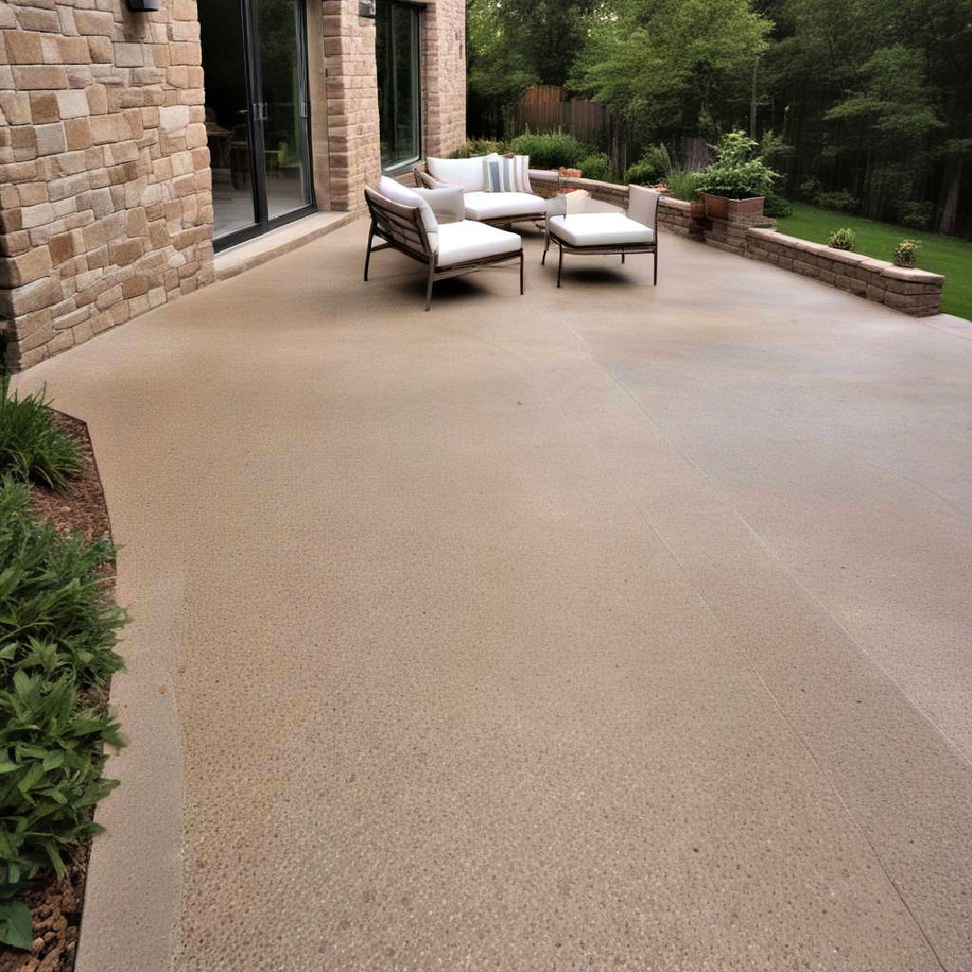 exposed aggregate concrete patio