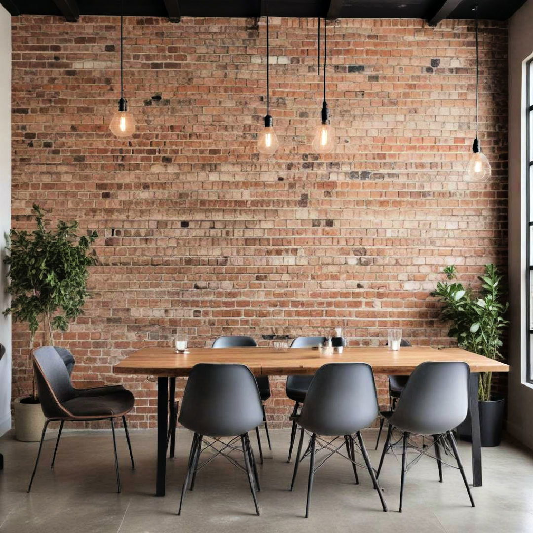 exposed brick walls