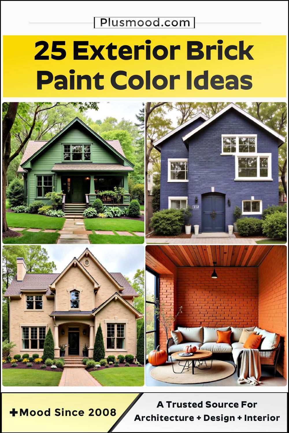 exterior brick paint color ideas and inspiration