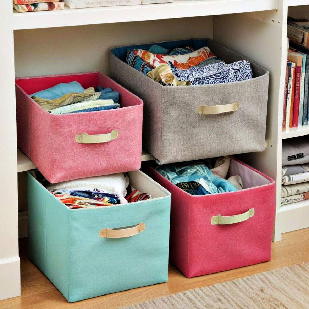 fabric storage bins