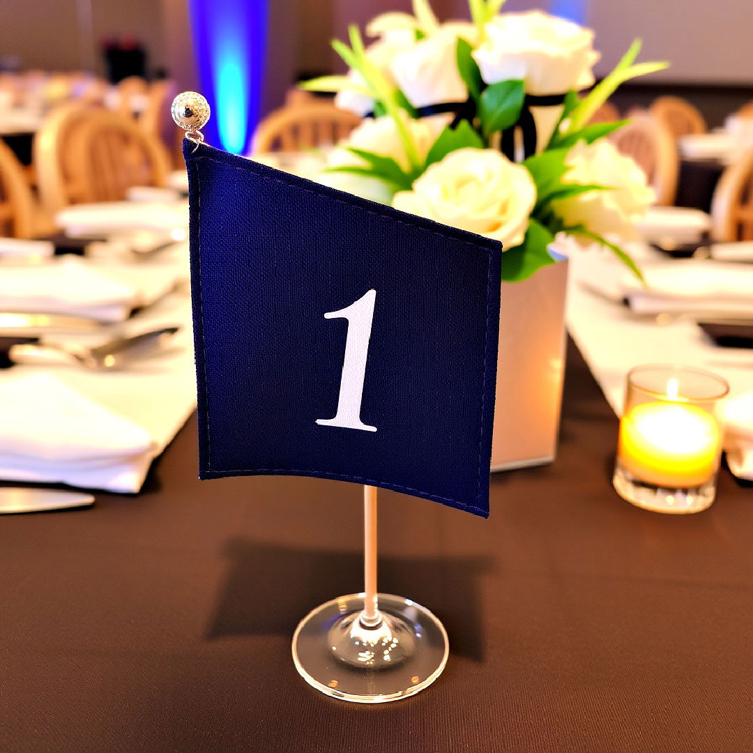 fabric table number flags