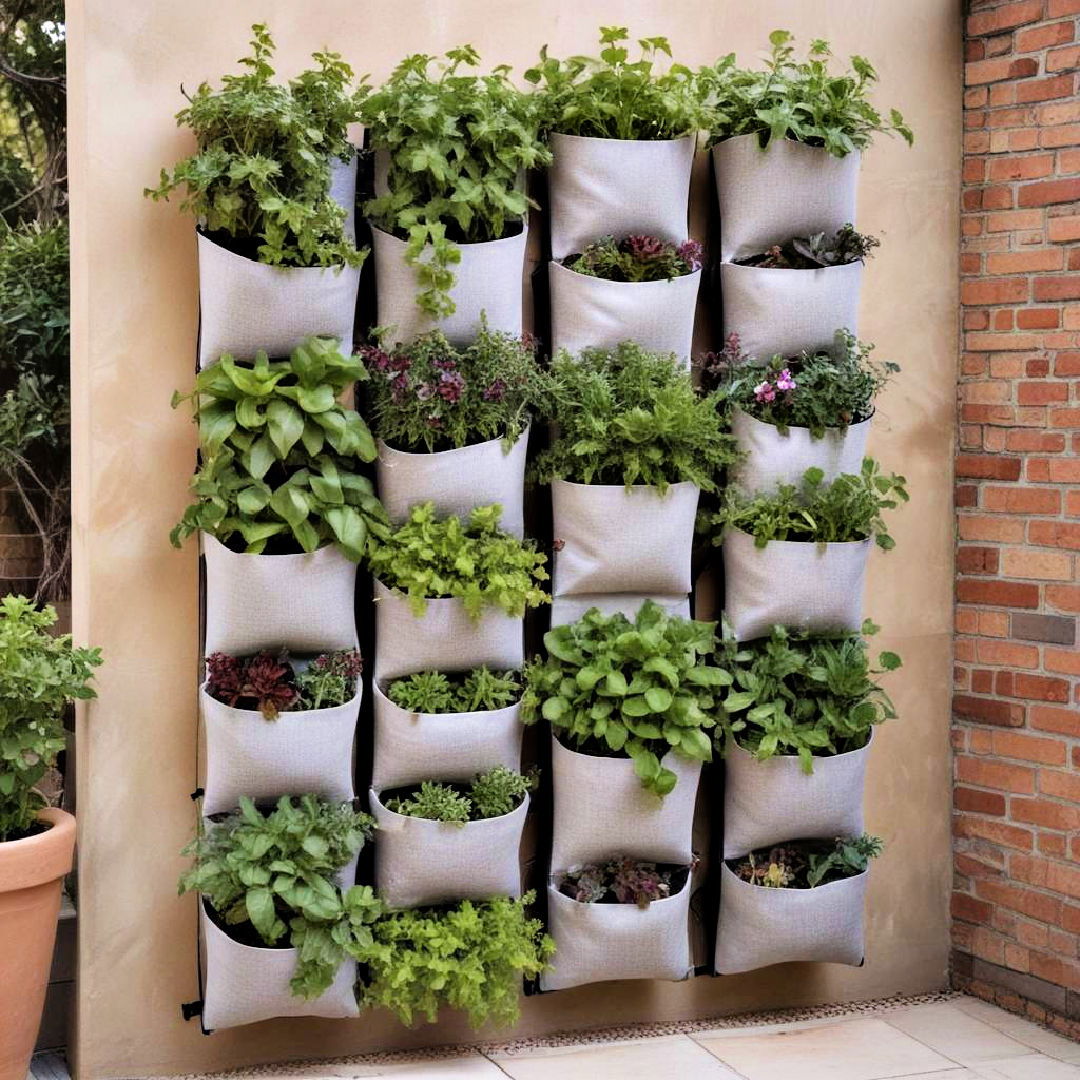 fabric vertical garden