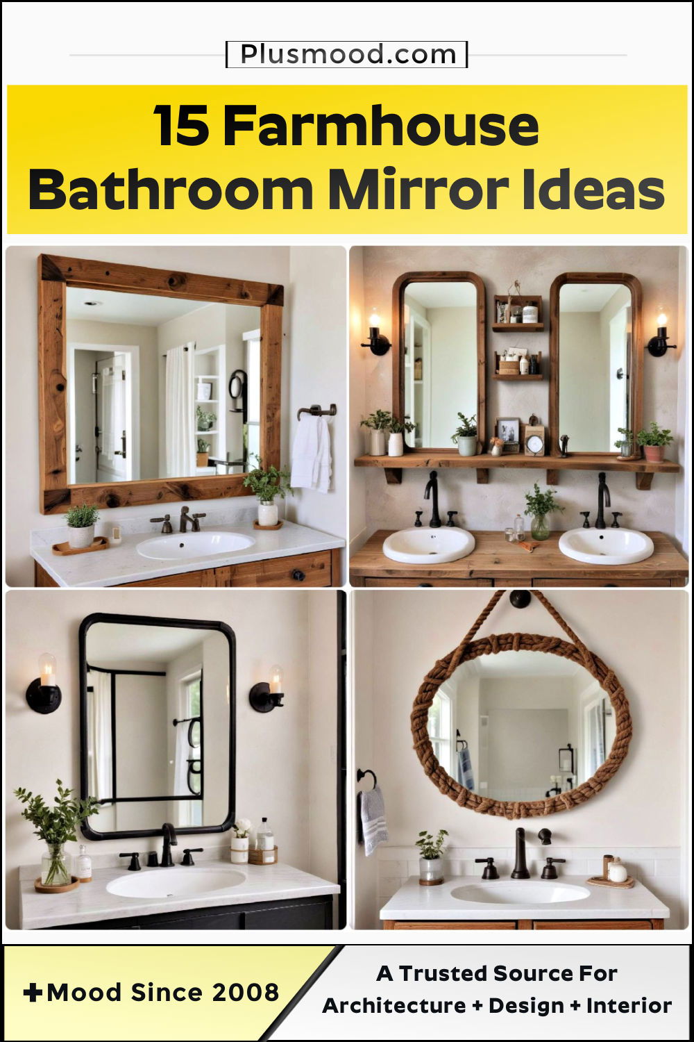 farmhouse bathroom mirror ideas and inspiration