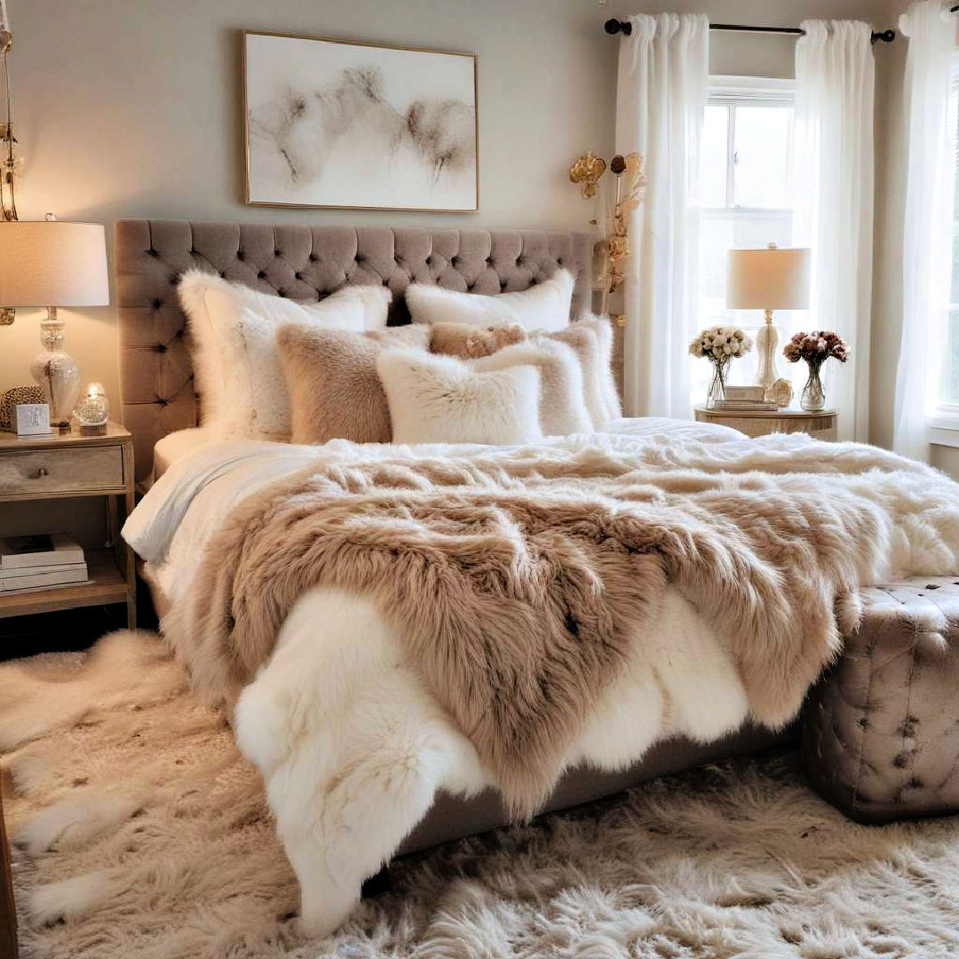 faux fur accents