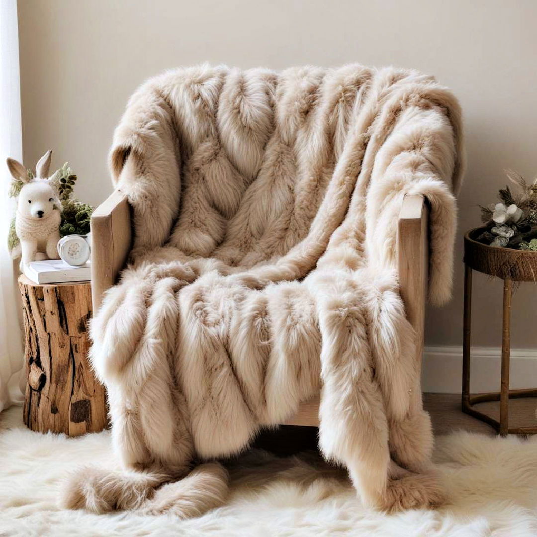 faux fur throw blankets