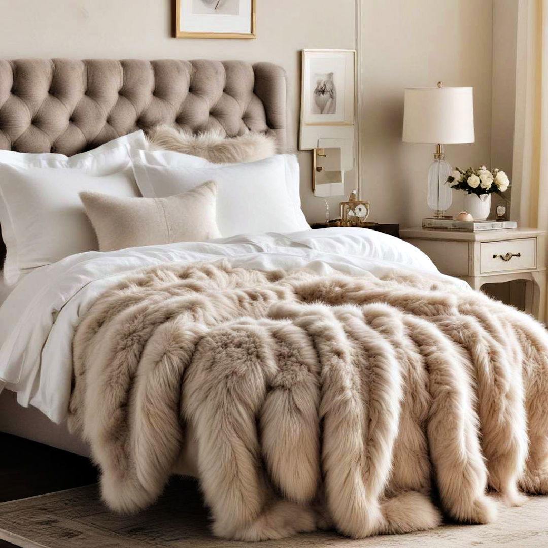 faux fur throws for added comfort