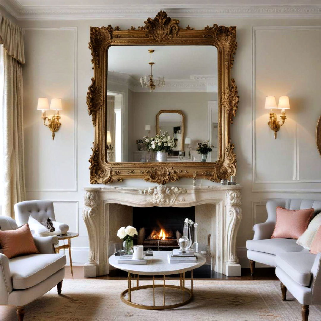 feature a gilded mirror