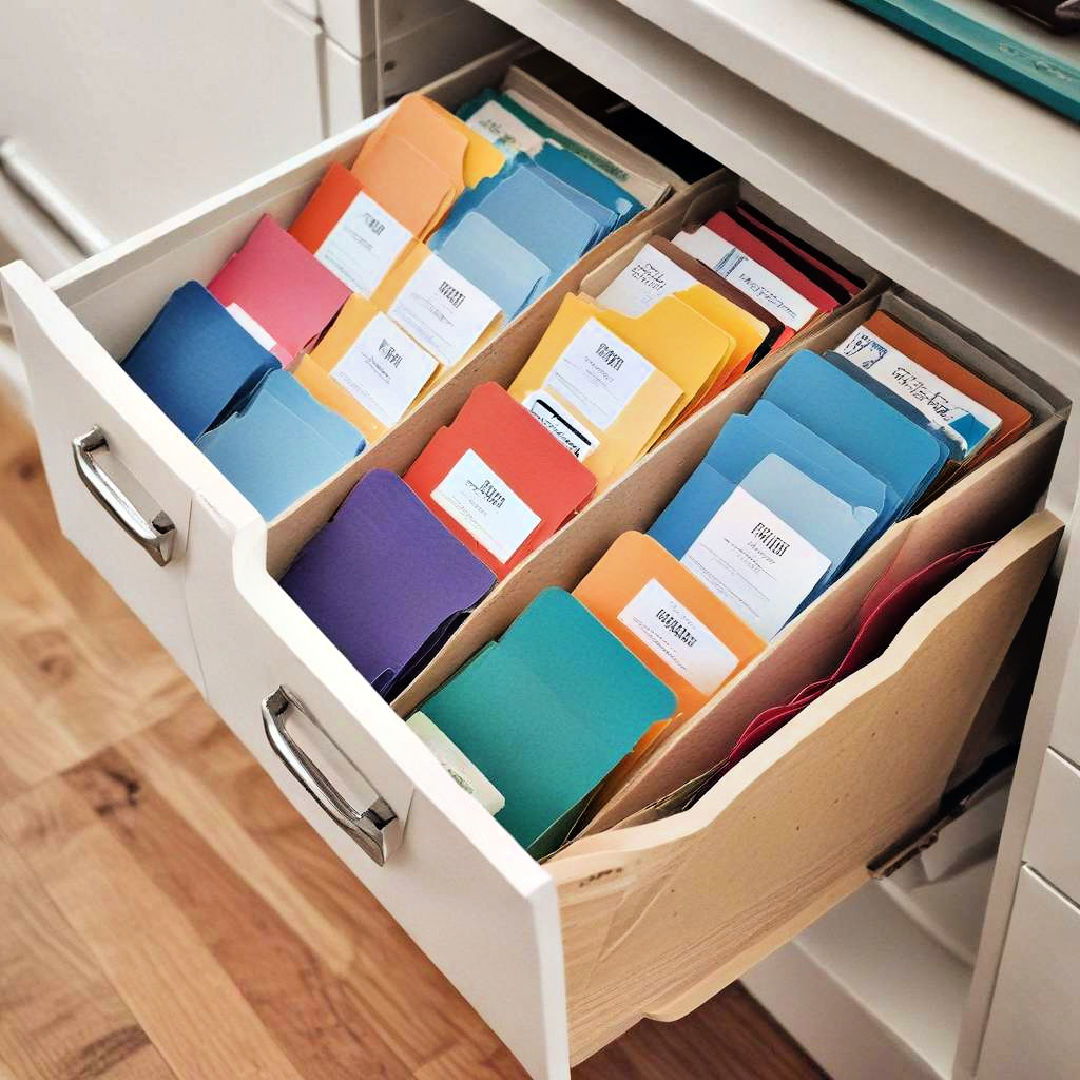 file folders and labels