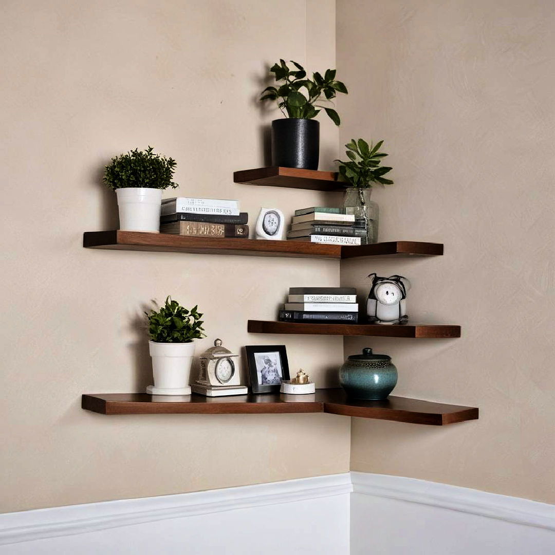 floating corner shelves