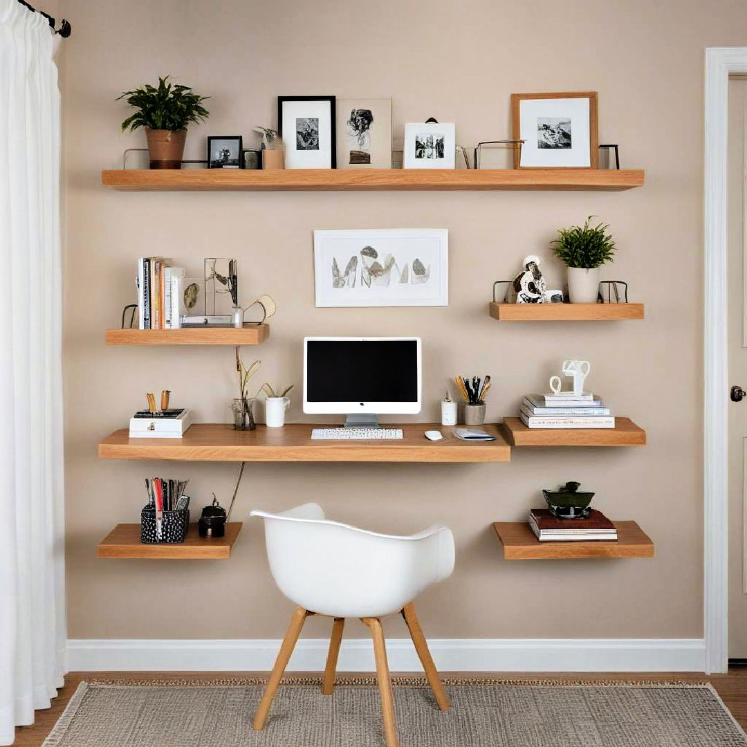 floating desk shelves