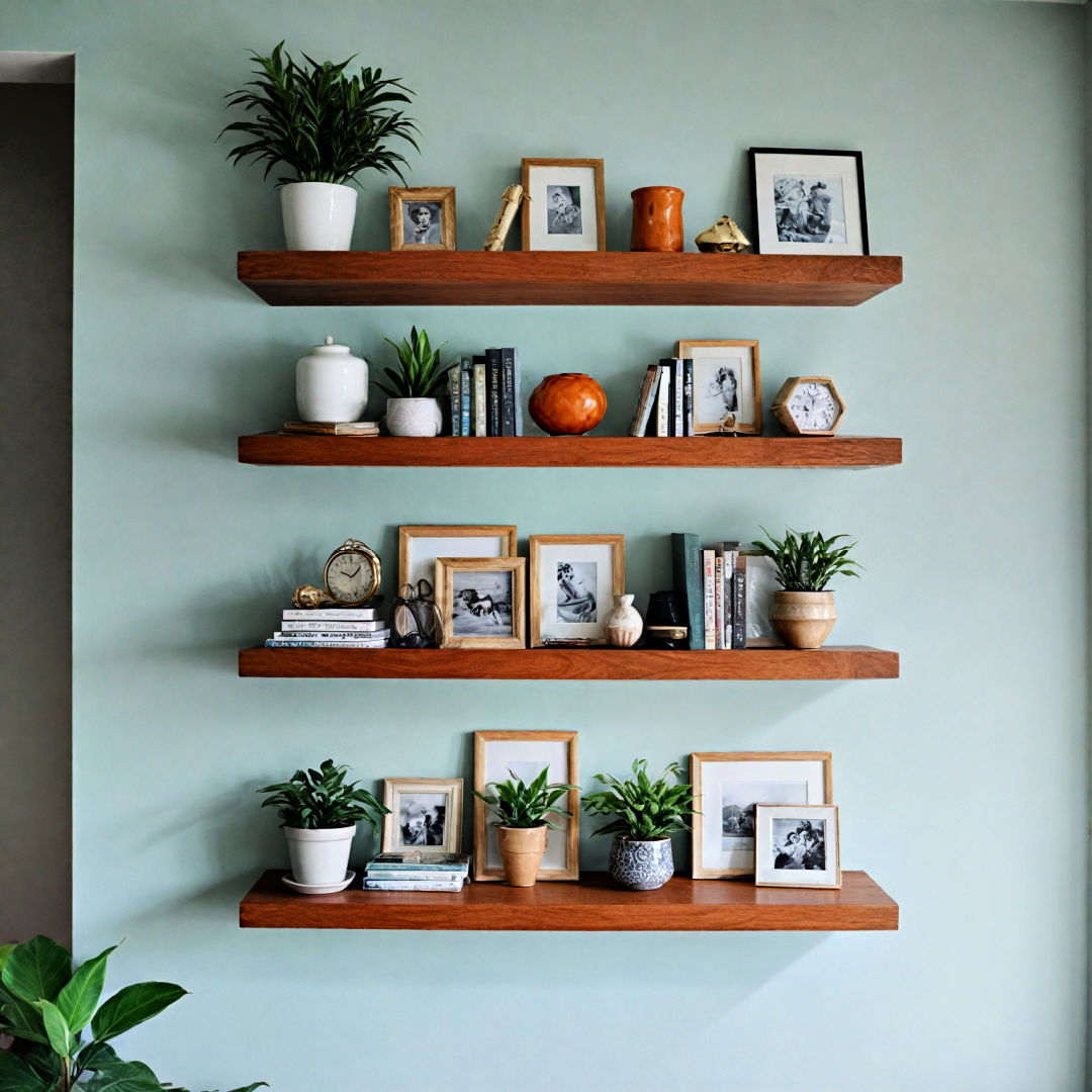 floating shelves for storage