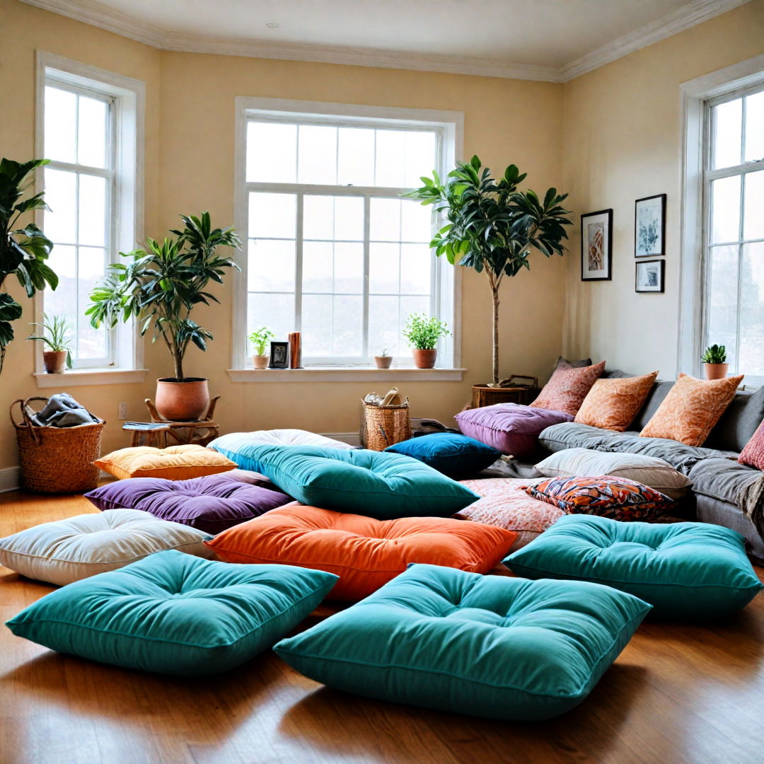 floor cushions for casual seating