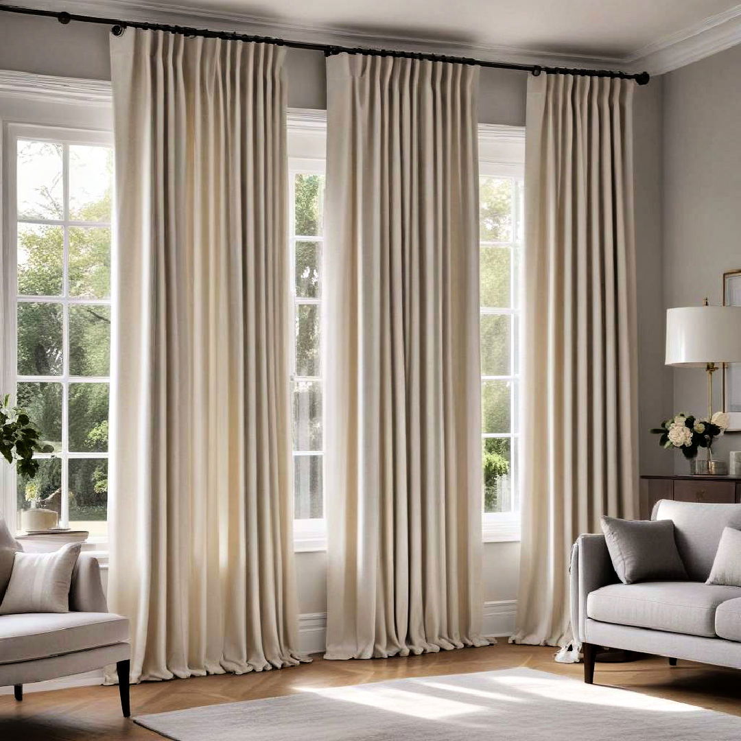 floor to ceiling curtains for height and elegance