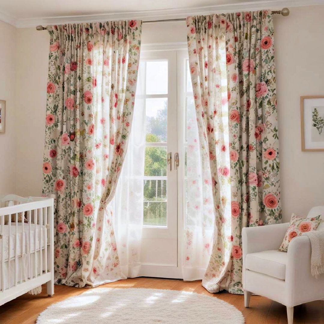 floral curtains