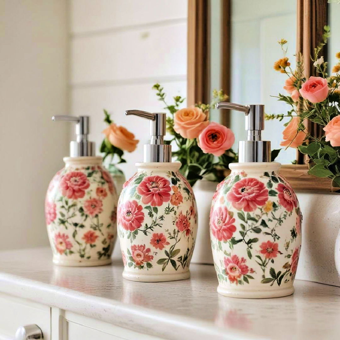 floral soap dispensers