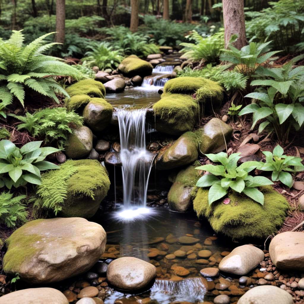 forest inspired mini waterfall