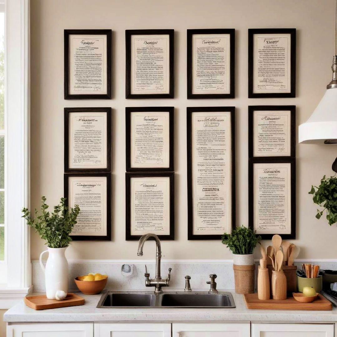 framed recipes