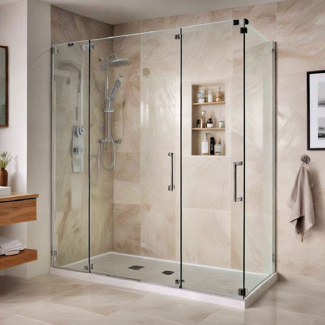 frameless sliding door shower