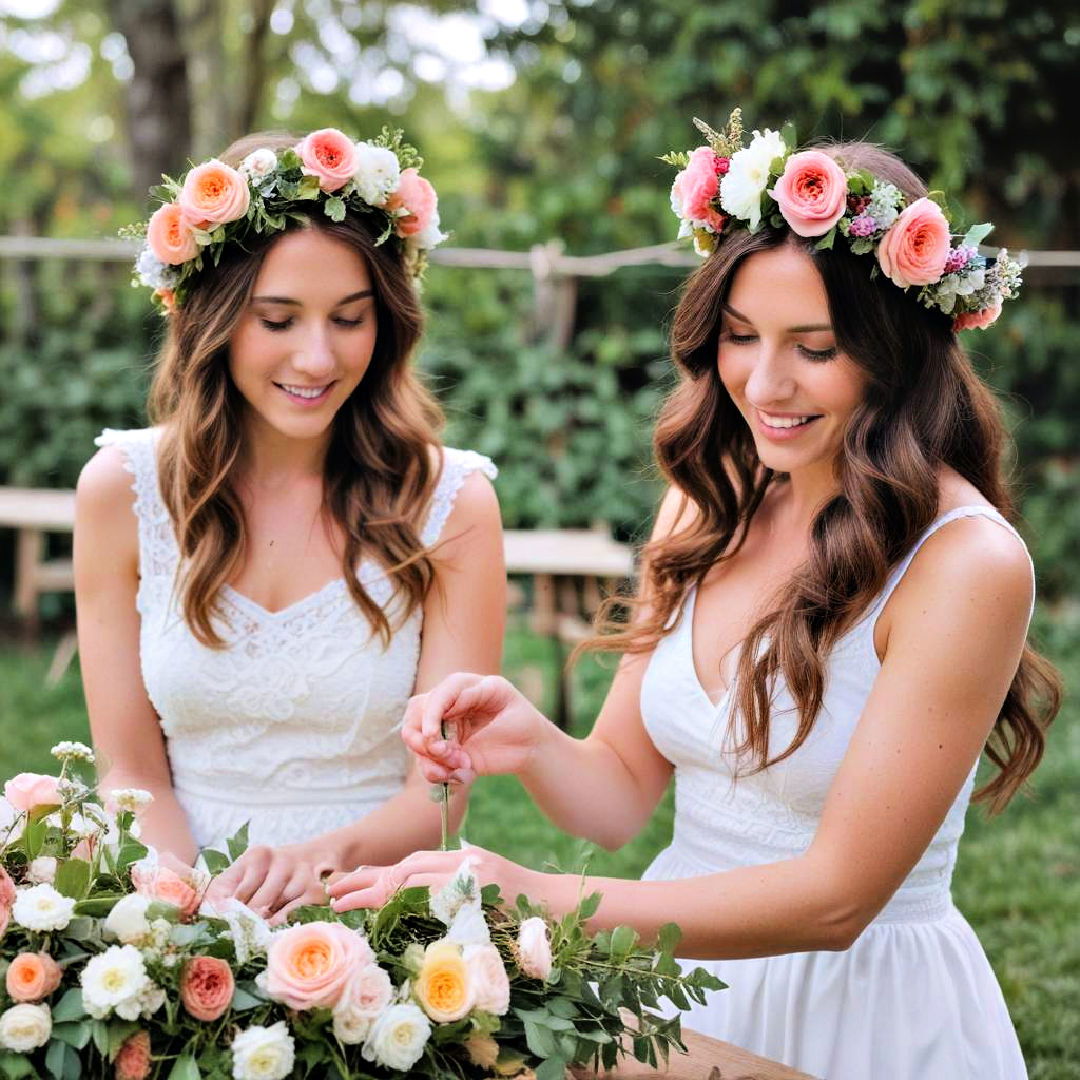 fresh flower crown station