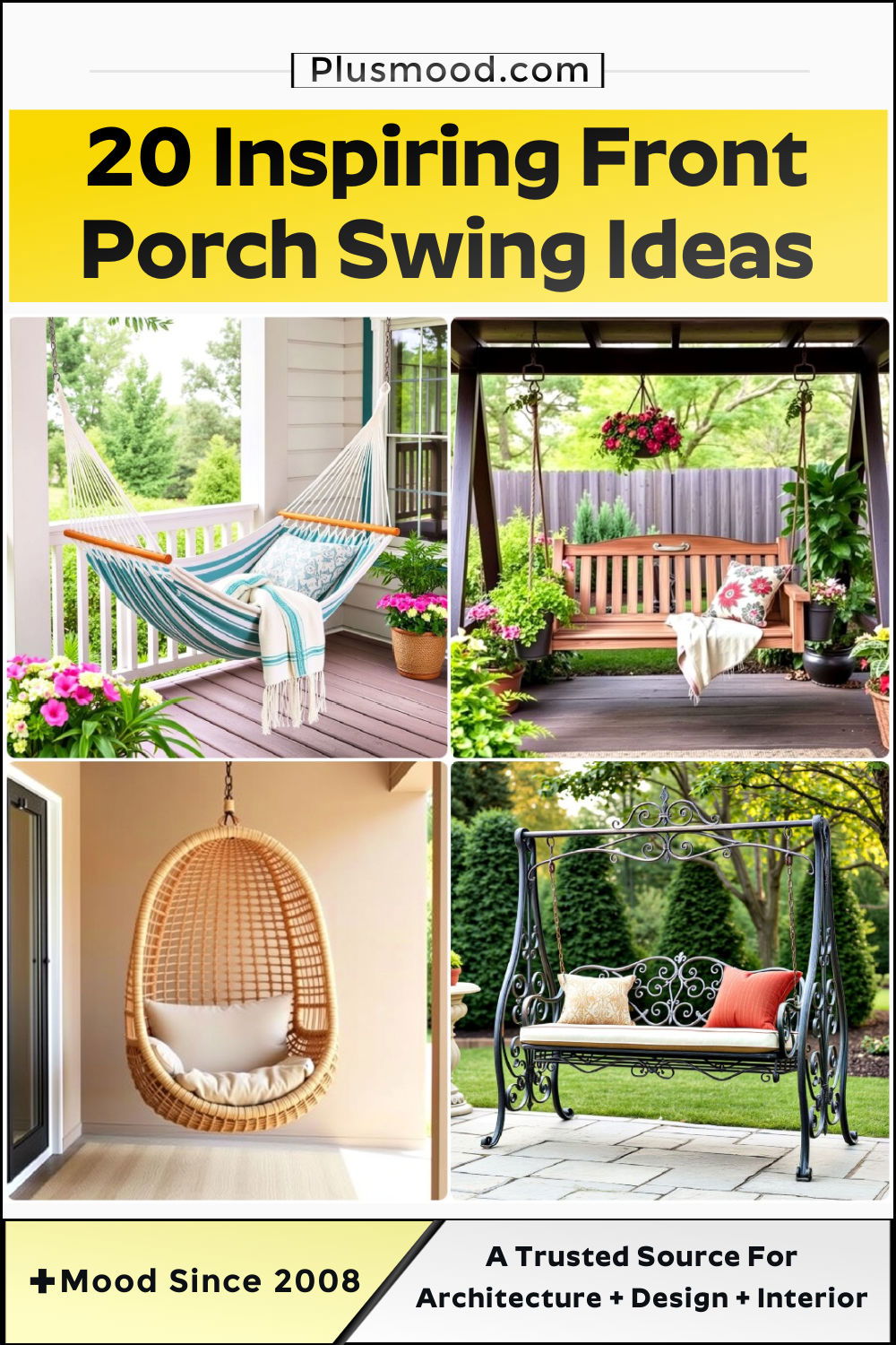 front porch swing ideas and inspiration