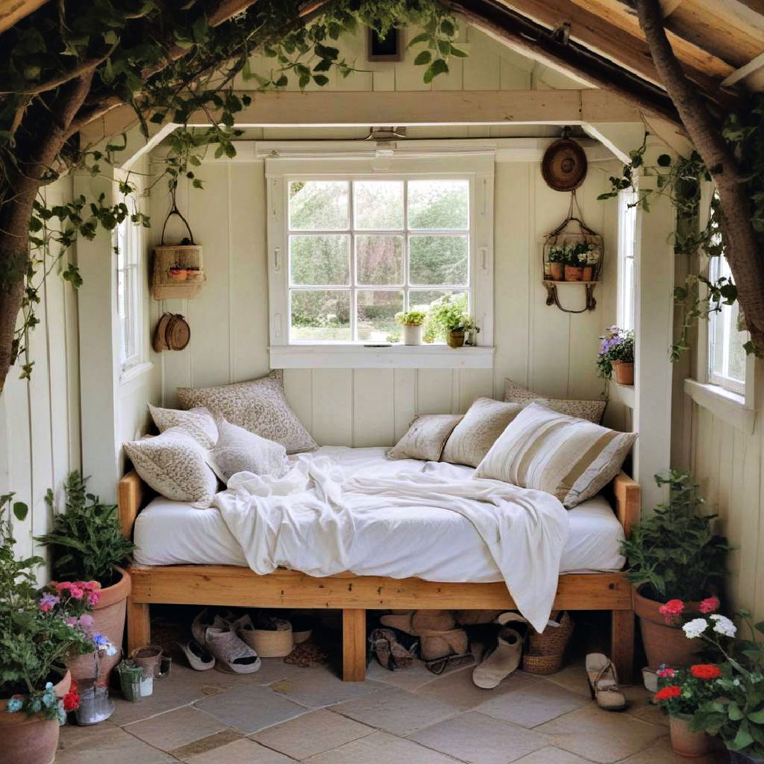 garden shed bed nook