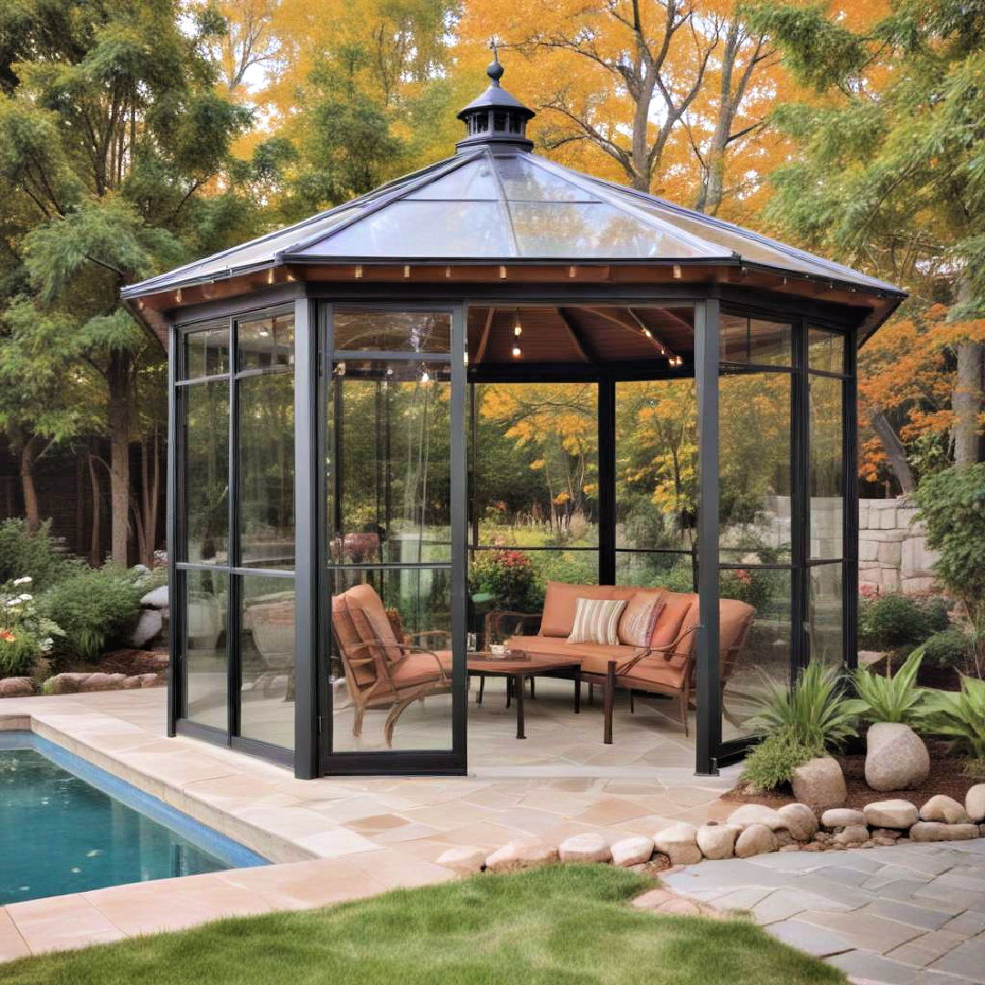 glass enclosed gazebo