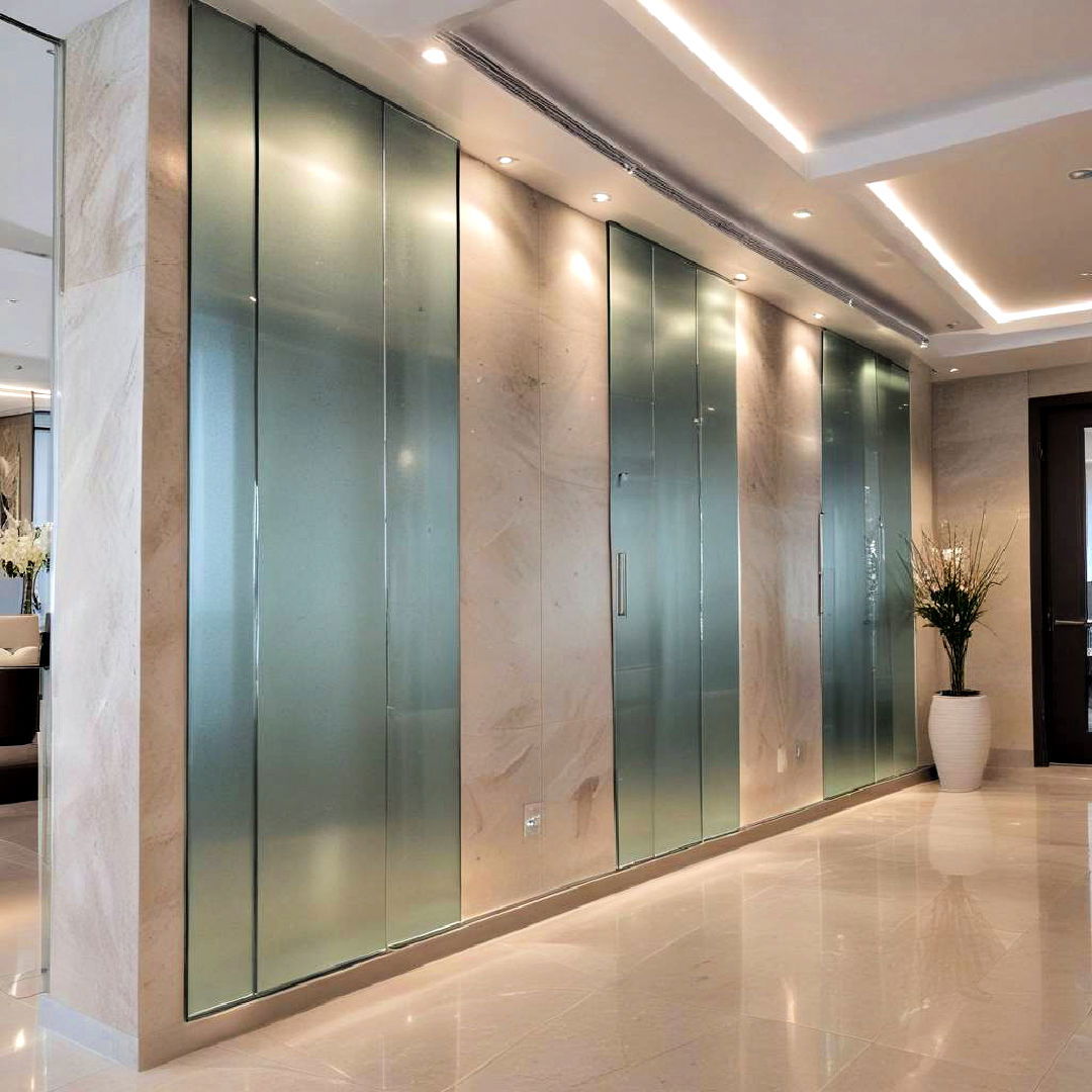 glass panels elegant and modern