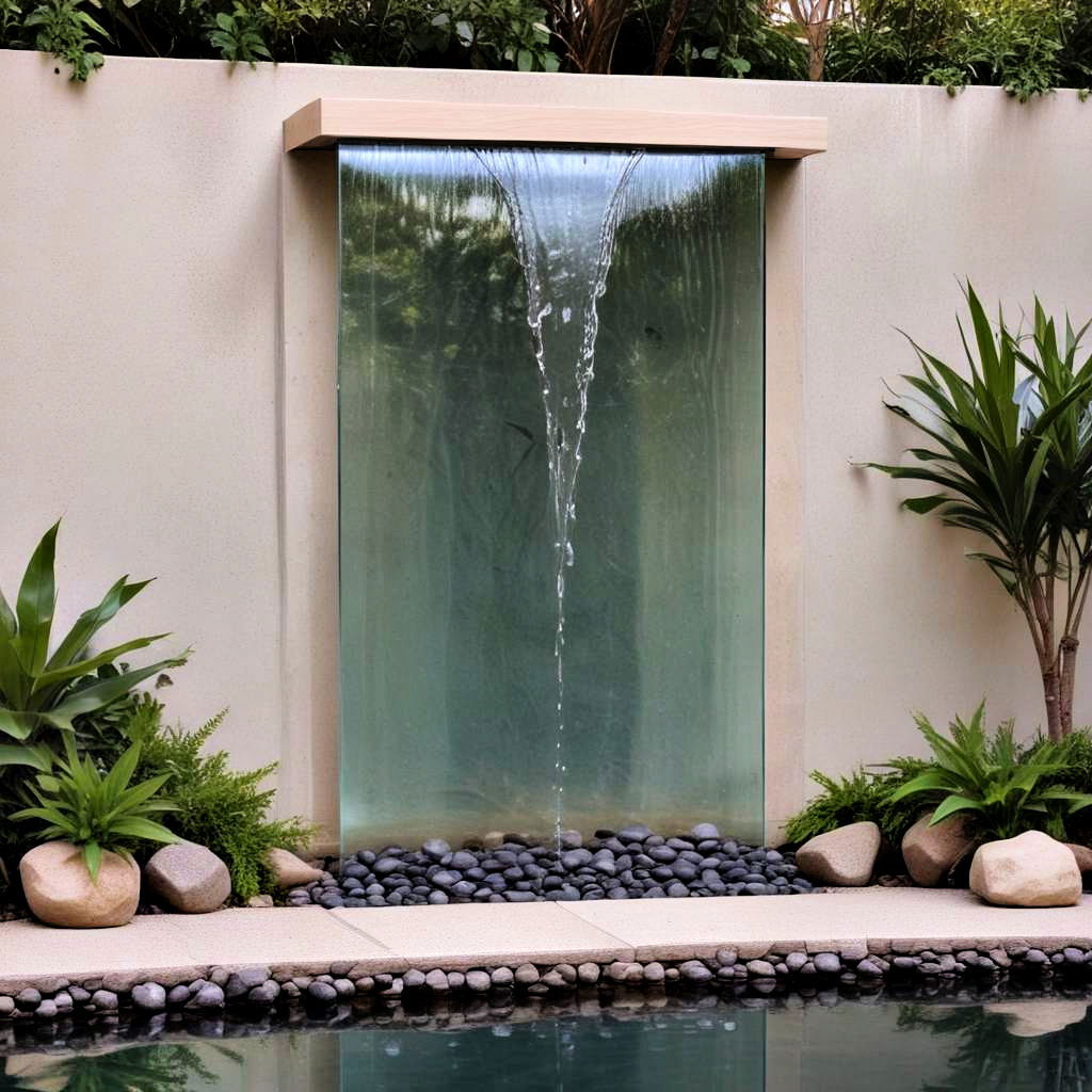 glass waterfall