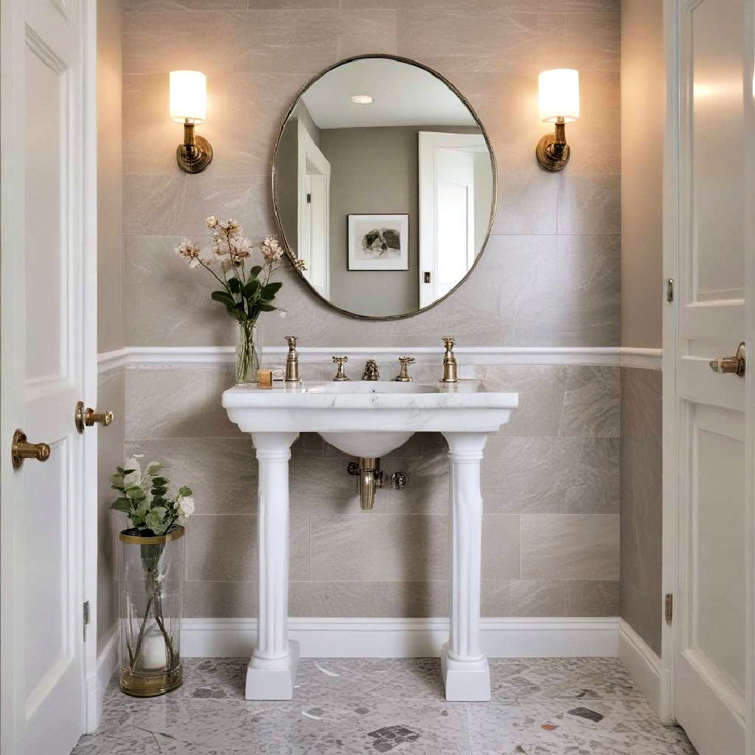 go for a pedestal sink