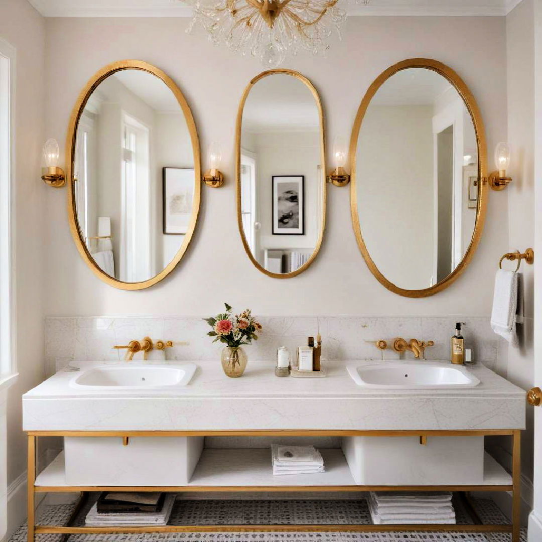 gold accent mirrors