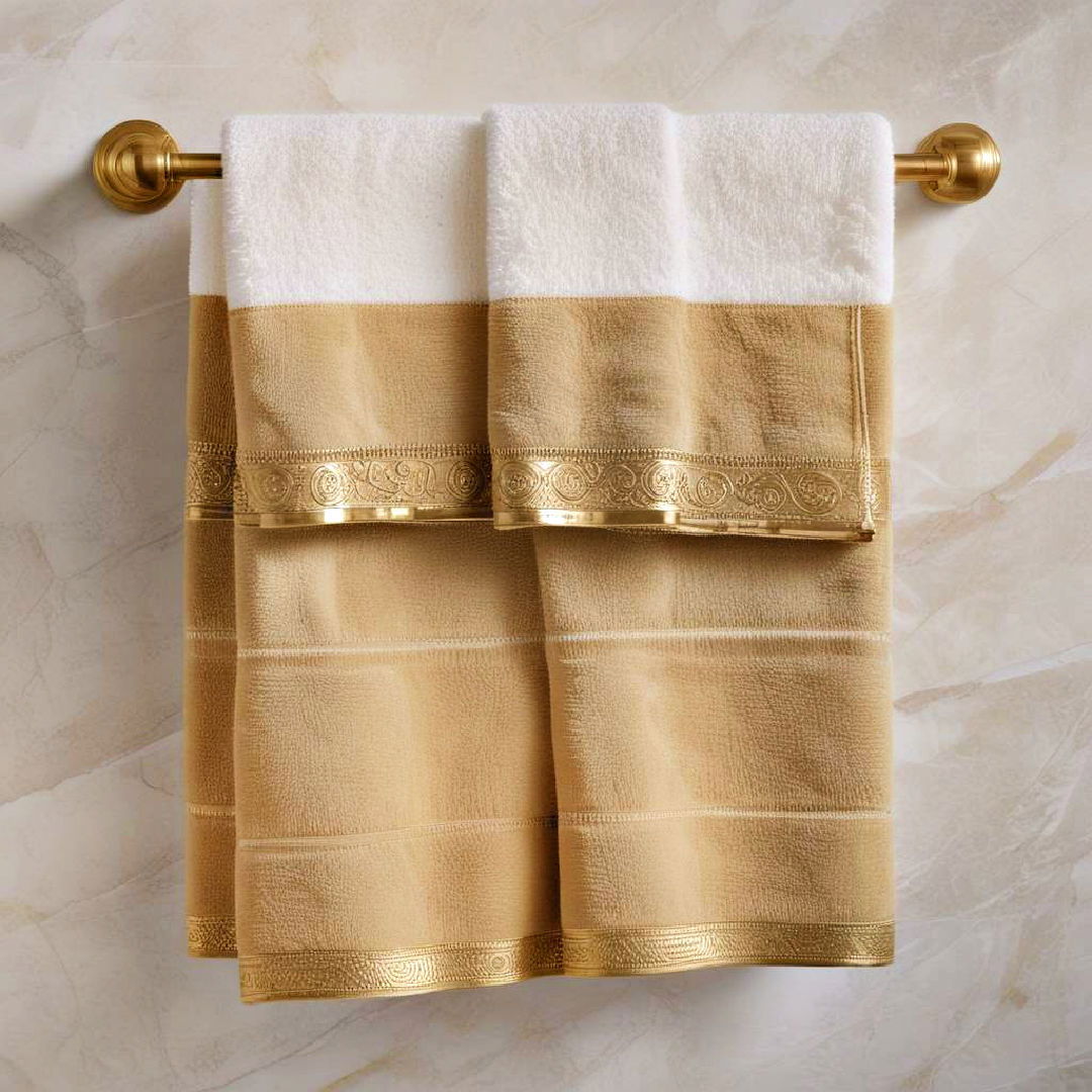 gold accent towels