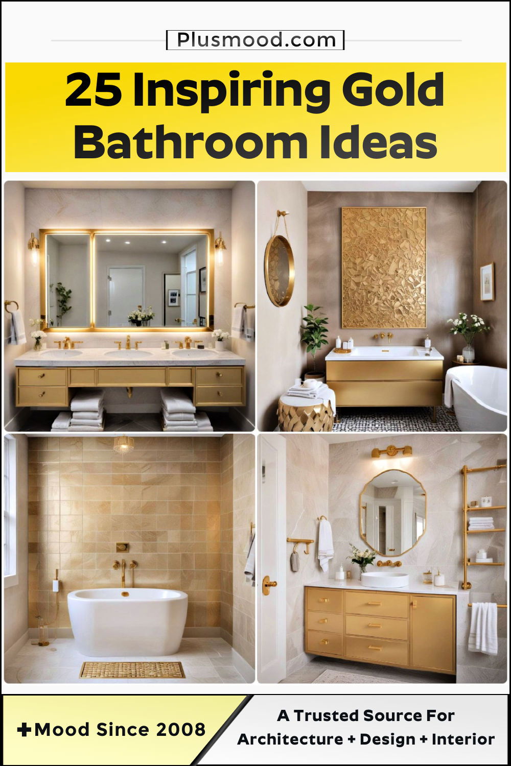 gold bathroom ideas and inspiration