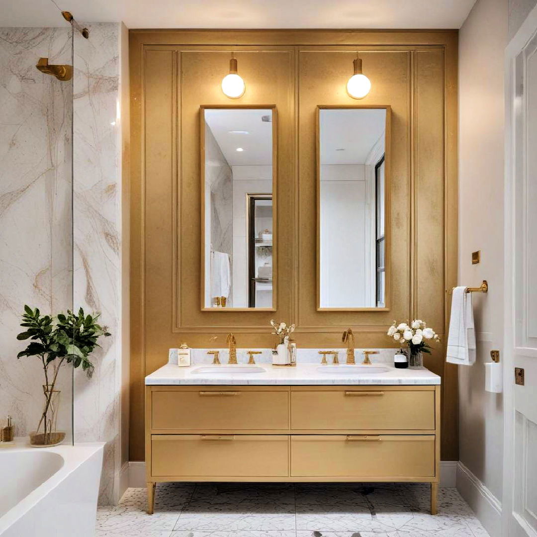 gold framed wall panels