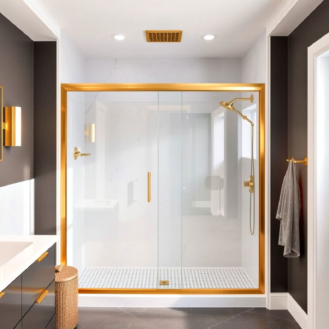 gold shower enclosure