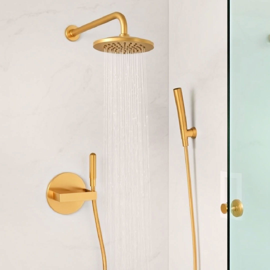 gold shower fixtures