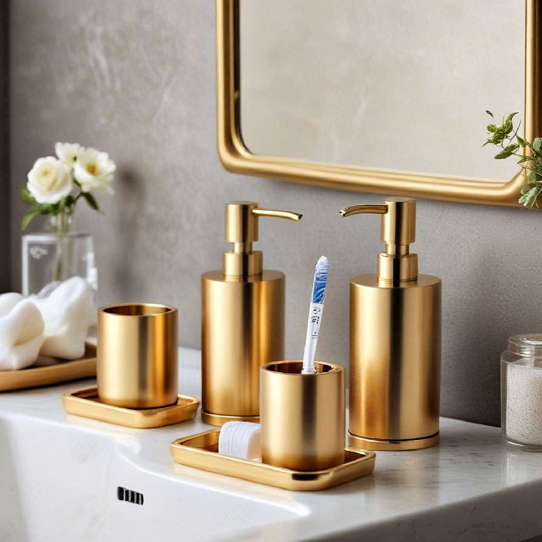 gold soap dispensers and accessories