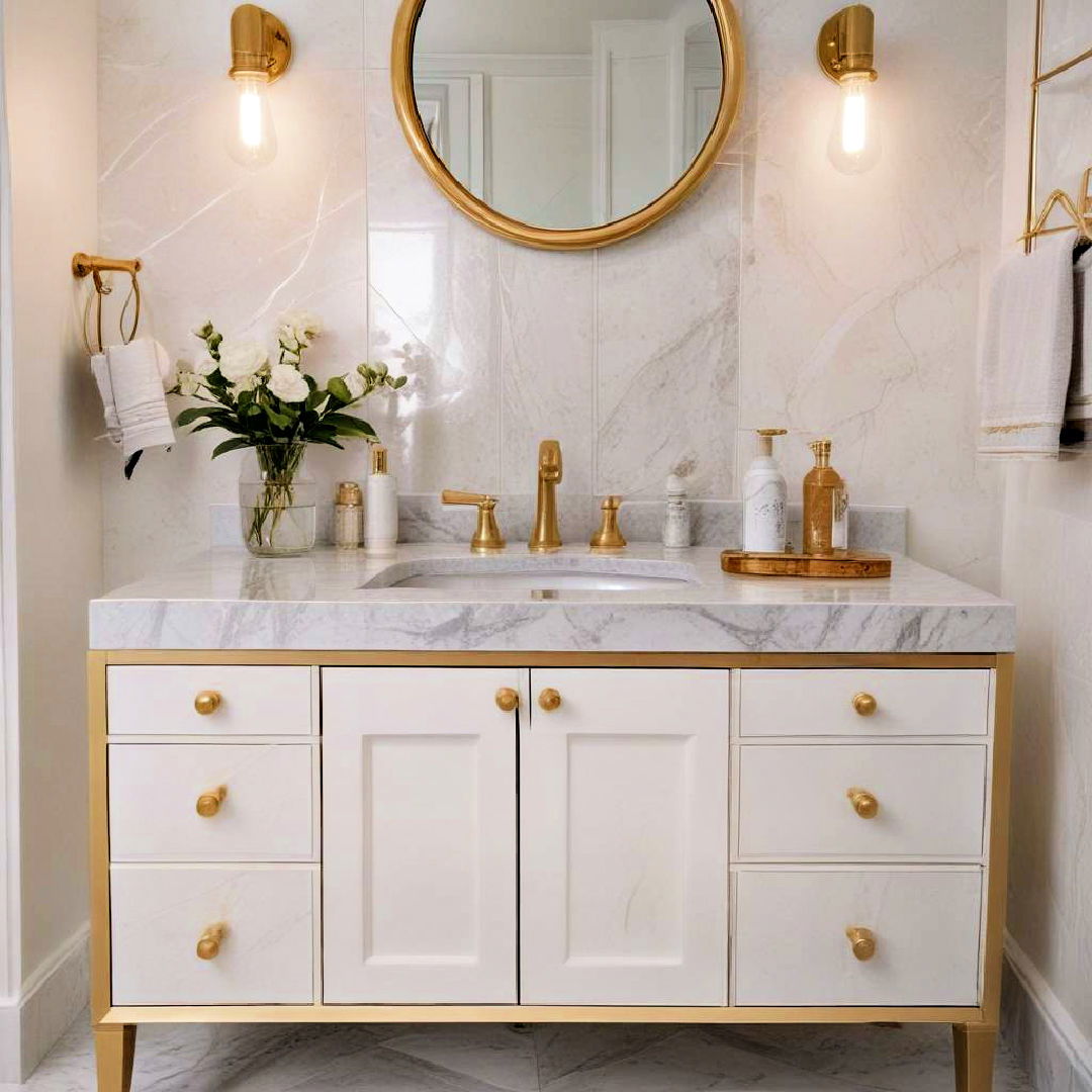 gold vanity hardware