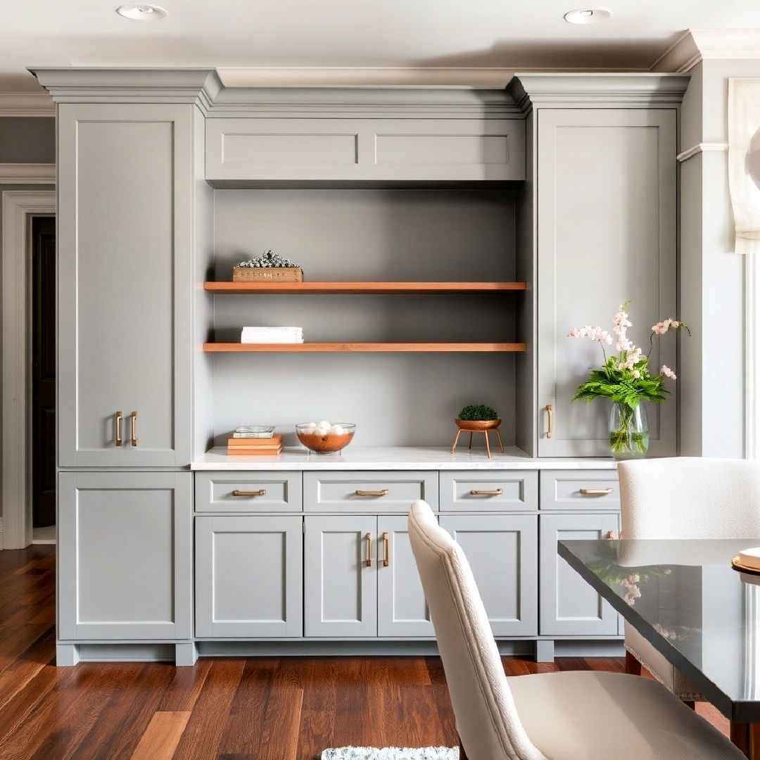 gray cabinets for a modern touch