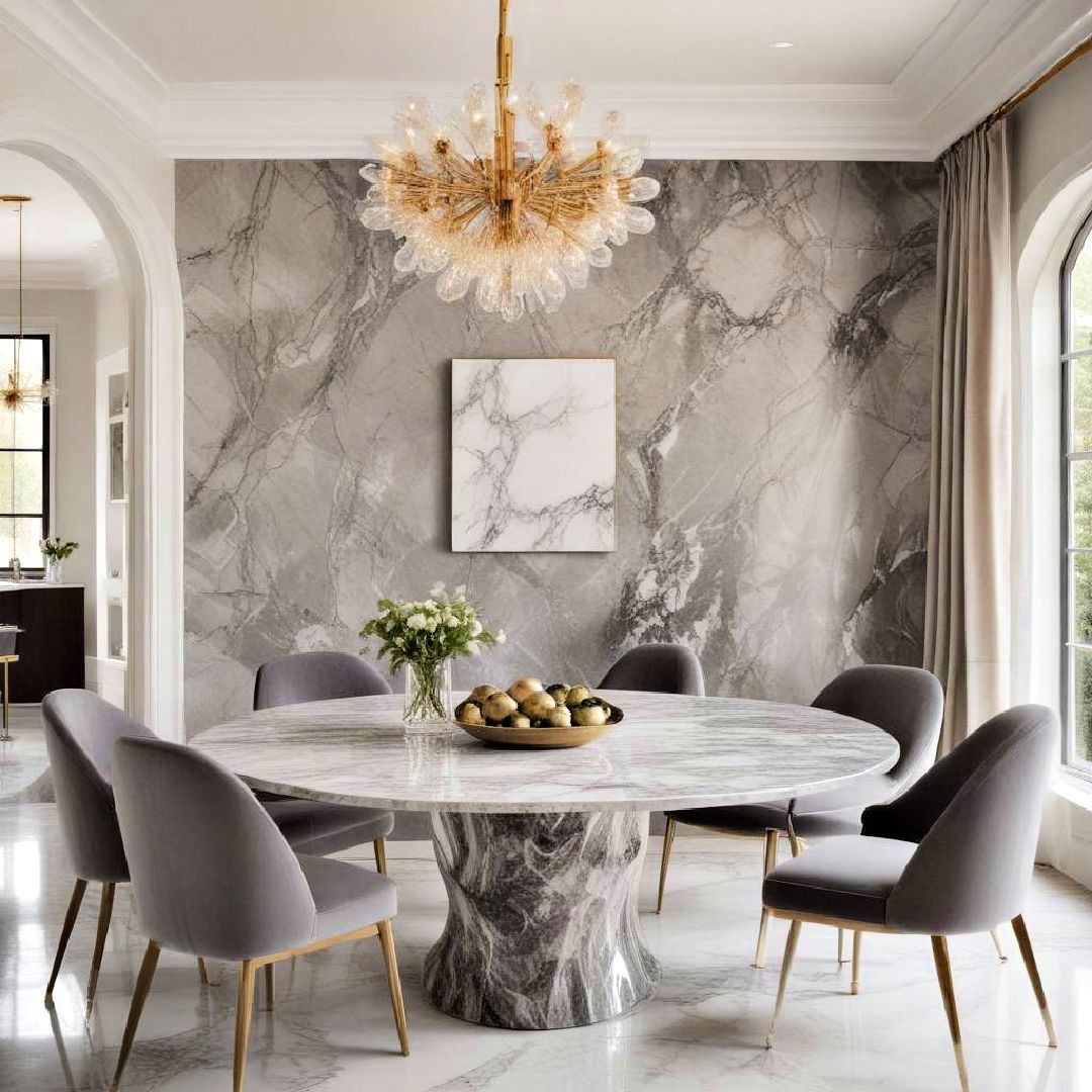 gray marble tabletops for a sophisticated edge