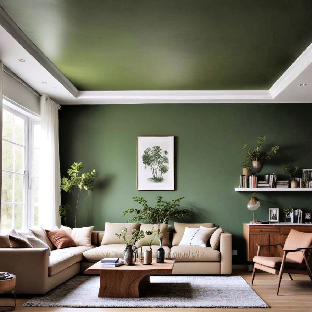 green ceiling