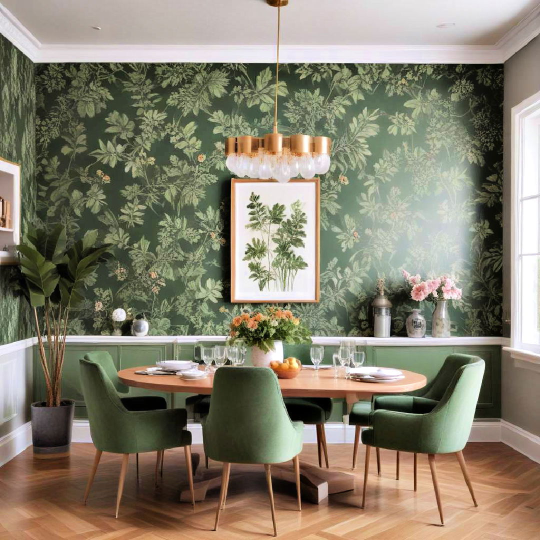 green dining room